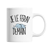 Mug Éléphant Je le ferai demain - Planetee