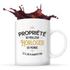 Mug blanc Propriété du Meilleur Horloger - Planetee