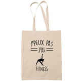 Sac Tote Bag J'peux pas Fitness beige - Planetee