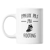 Mug footing j'peux pas Blanc - Planetee