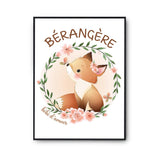 Affiche Bérangère Bébé d'amour Renard - Planetee