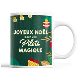 Tasse Noël Pilote femme Vert - Planetee