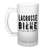 Chope de bière Lacrosse et bière - Planetee