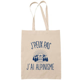 Sac Tote Bag J'peux pas Alpinisme beige - Planetee