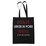 Sac Tote Bag Lancer de Poids C'est ma Routine - Planetee