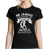 T-shirt femme marathon sexagénaire - Planetee