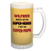 Chope de bière Wilfried Super Héros Super Papa - Planetee