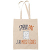 Sac Tote Bag J'peux pas Mots Fléchés beige - Planetee
