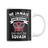 Mug Maman squash Mère Joueuse de Squash - Planetee