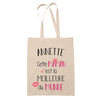 Tote Bag Annette Meilleure Maman - Planetee
