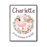 Affiche Charlotte Amour et Biberon de Lait Vache - Planetee