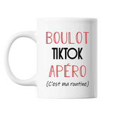 Mug Tiktok C'est ma Routine Blanc - Planetee