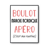 Affiche Marche Nordique C'est ma Routine - Planetee