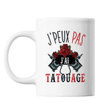 Mug Tatouage j'peux pas Blanc - Planetee