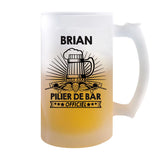 Chope de bière Brian Prénom Pilier de Bar - Planetee