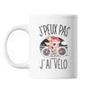 Mug Cyclisme vélo j'peux pas Blanc - Planetee