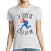 T-shirt femme football americain c'est la vie - Planetee