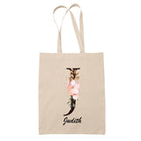 Tote Bag beige Judith Lettre Fleur - Planetee