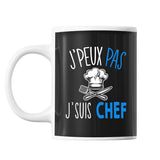 Mug Chef cuisine j'peux pas Noir - Planetee