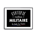 Affiche Militaire Homme Meilleur de France Métier - Planetee