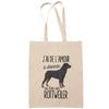 Sac Tote Bag rottweiler amour beige - Planetee
