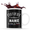 Mug noir Certifiée Mamie - Planetee