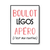 Affiche Legos C'est ma Routine - Planetee
