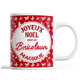 Tasse Noël Bricoleur homme Rouge - Planetee