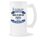 Chope de bière Papa Superman - Planetee