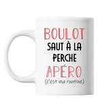 Mug Saut à la Perche C'est ma Routine Blanc - Planetee