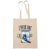 Sac Tote Bag J'peux pas Ski beige - Planetee