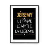 Affiche Jéremy prénom mythe légende Jaune - Planetee