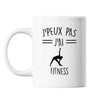 Mug Fitness j'peux pas Blanc - Planetee