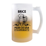 Chope de bière Brice Prénom Pilier de Bar - Planetee