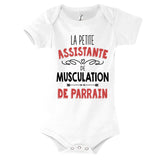 Body bébé La Petite Assistante de Musculation de Parrain - Planetee