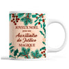 Tasse Noël Auxiliaire de Justice femme Beige - Planetee