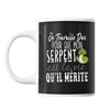 Mug Serpent Je travaille dur - Planetee