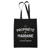Tote Bag Noir Marraine ne plaisante pas - Planetee