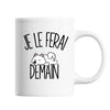 Mug Samoyède Je le ferai demain - Planetee