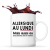 Mug Allergique au lundi - Planetee