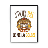 Affiche Cuite bière alcool j'peux pas Blanc Premium - Planetee