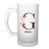 Chope de bière Giulia Lettre Fleur - Planetee