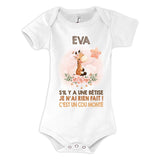 Body bébé Eva Cou Monté Girafe - Planetee