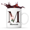 Mug Blanc Maureen Lettre Fleur - Planetee