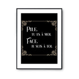 Affiche Amour Pile ou Face - Planetee