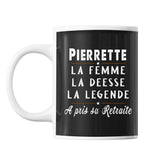 Mug prénom Pierrette cadeau départ retraite - Planetee