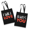 Sac Tote Bag Couple I will always love you - Planetee