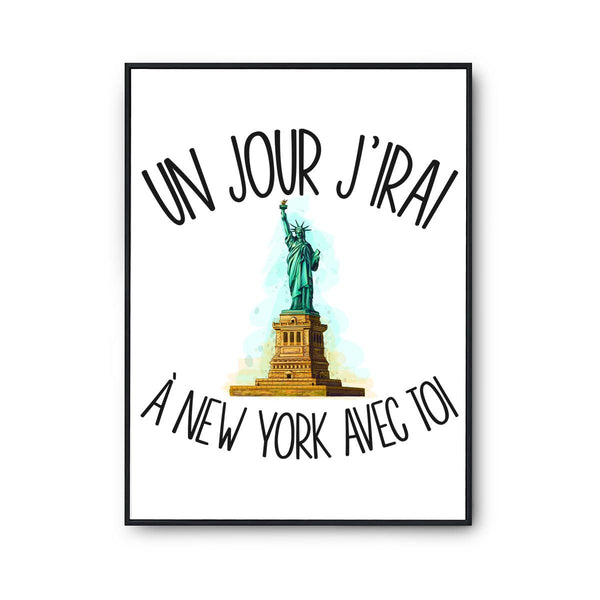 Affiche New york avec toi c'est la vie Musique - Planetee