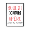 Affiche Couture C'est ma Routine - Planetee