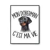 Affiche Doberman c'est la vie Chien - Planetee